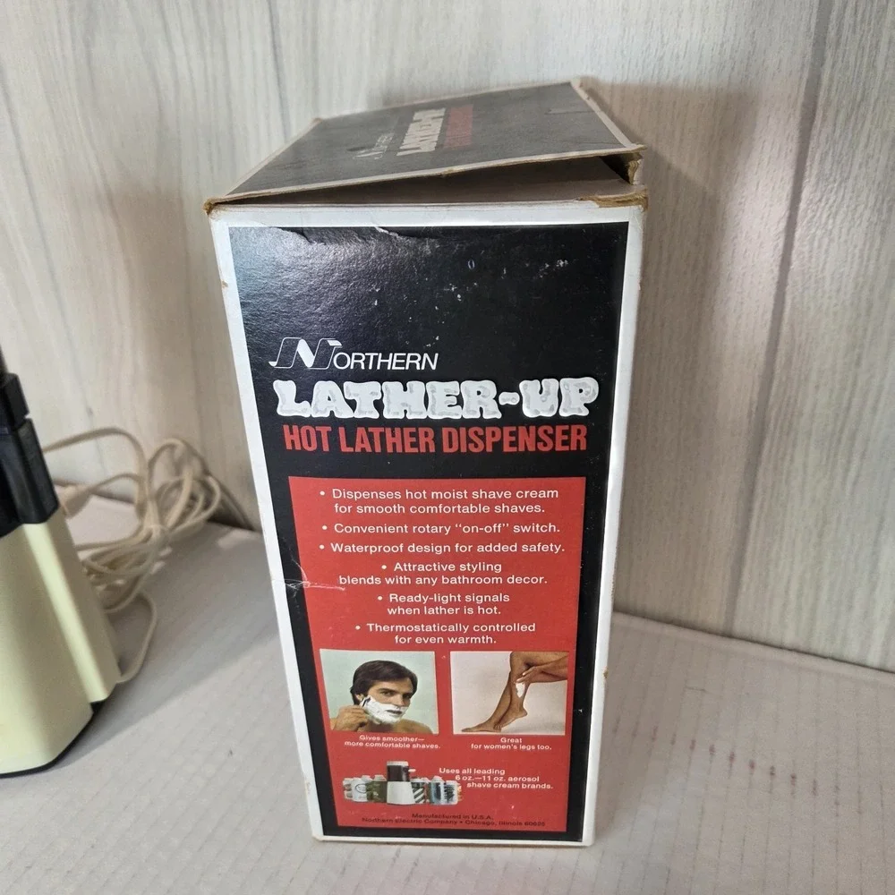 Vtg Northern Lather Dispener Hot Lather Machine Shaving Cream Dispenser